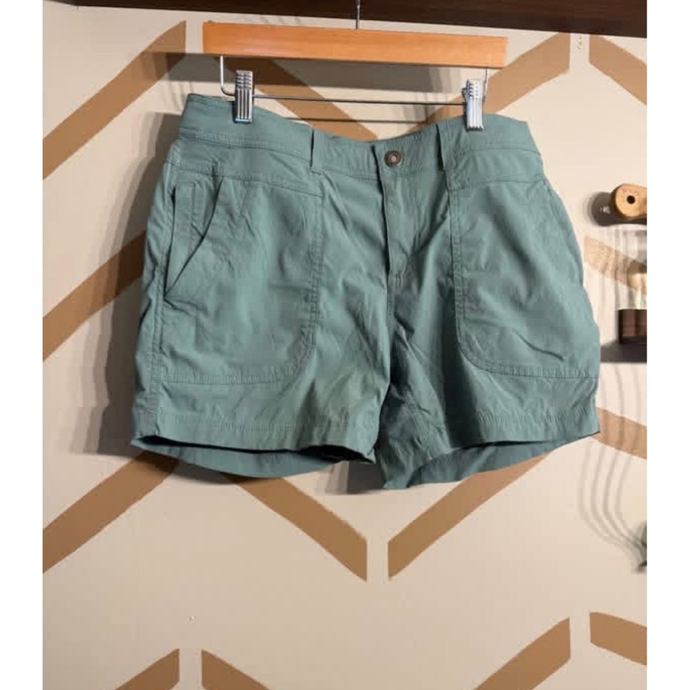 Prana Shorts Womens 10 Blue Hiking Outdoor Utility Ripstop Pockets